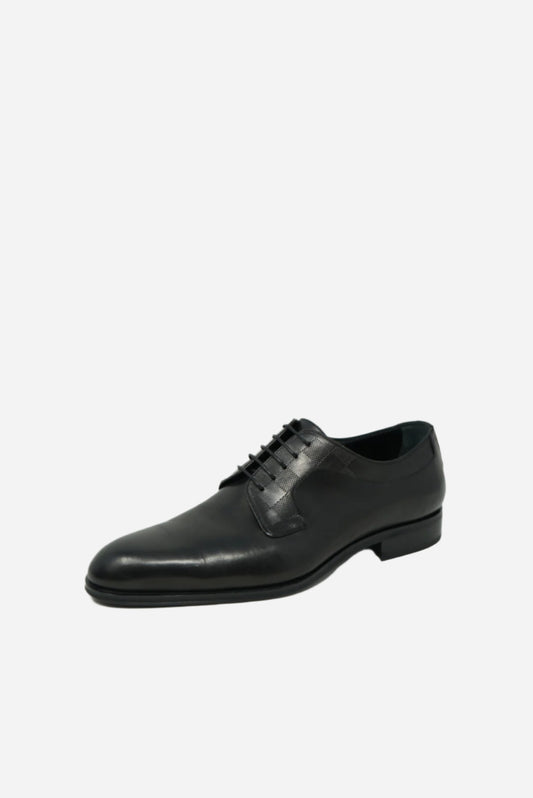 Louis Vuitton Men's Black Damier Leather Oxfords