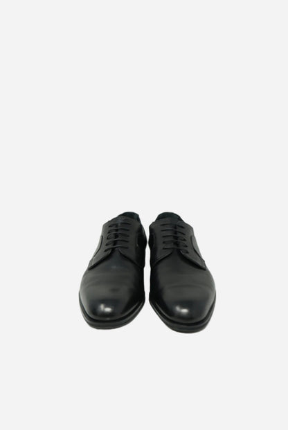 Louis Vuitton Men's Black Damier Leather Oxfords