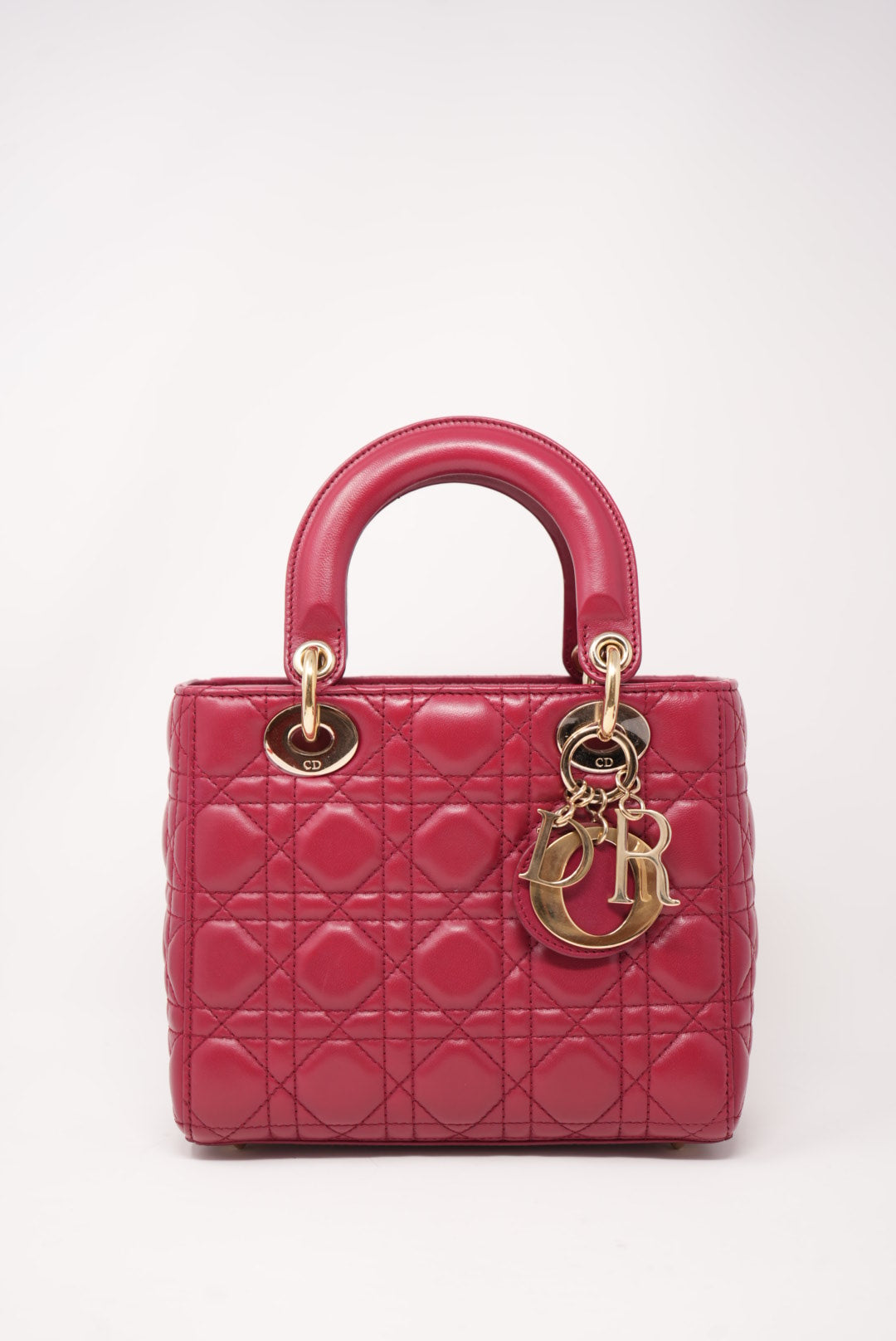 Dior 2017 Lambskin Small Lady Dior Red(Retail $8,000.00)