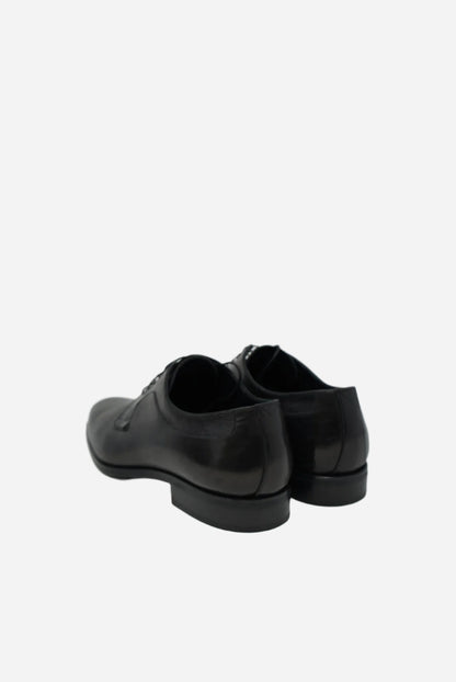 Louis Vuitton Men's Black Damier Leather Oxfords