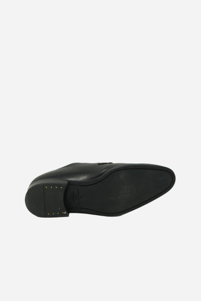 Louis Vuitton Men's Black Damier Leather Oxfords