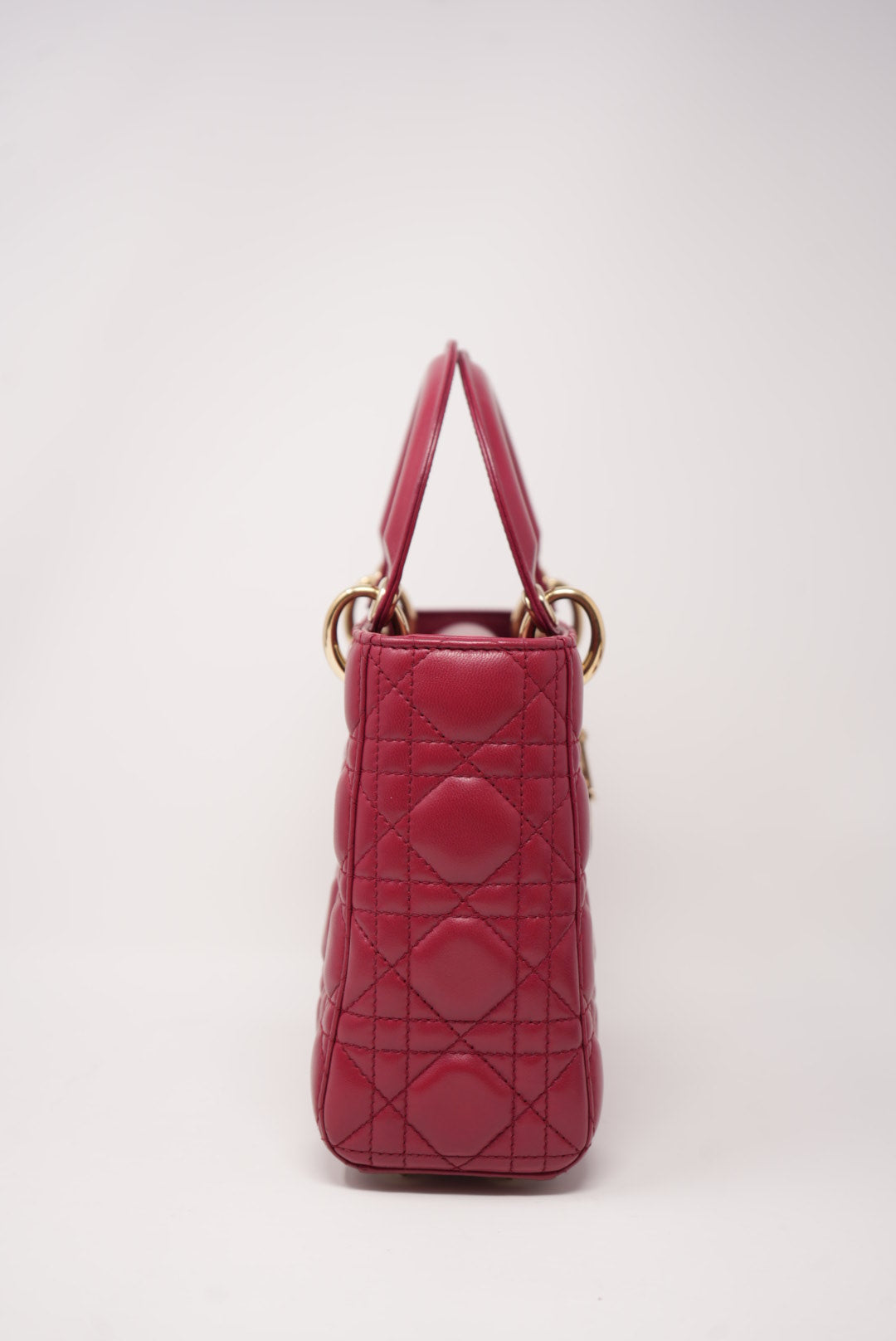 Dior 2017 Lambskin Small Lady Dior Red(Retail $8,000.00)