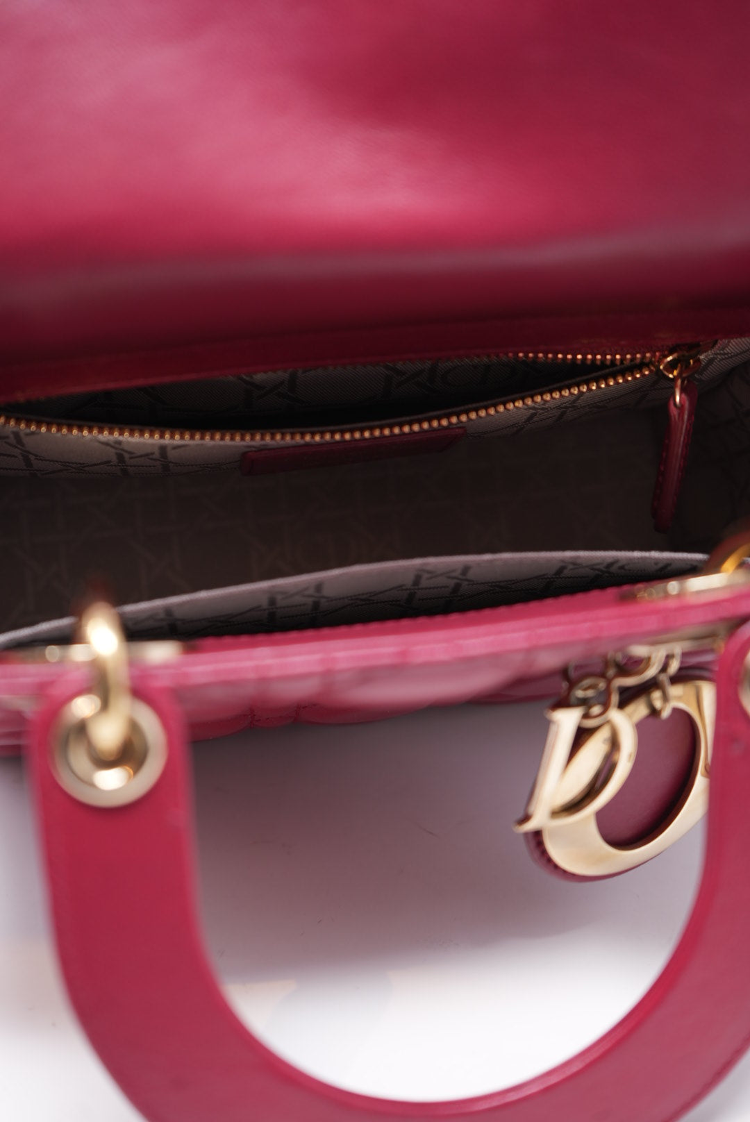Dior 2017 Lambskin Small Lady Dior Red(Retail $8,000.00)