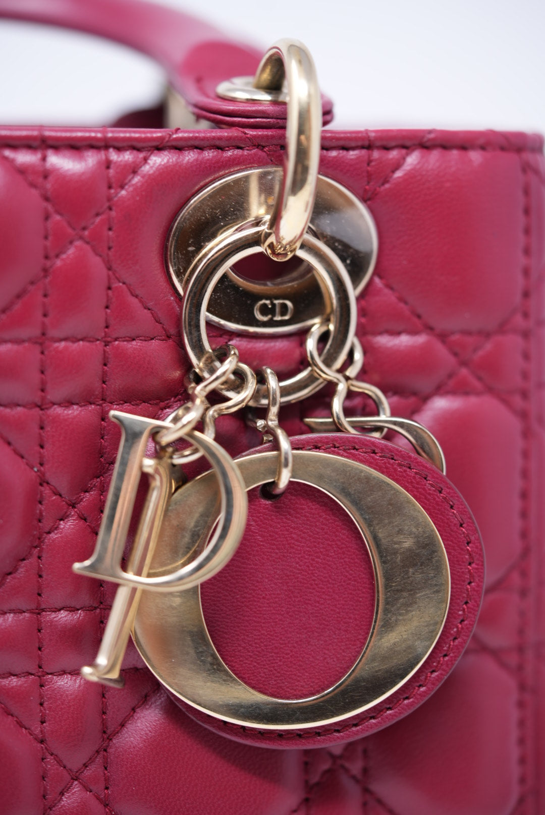 Dior 2017 Lambskin Small Lady Dior Red(Retail $8,000.00)