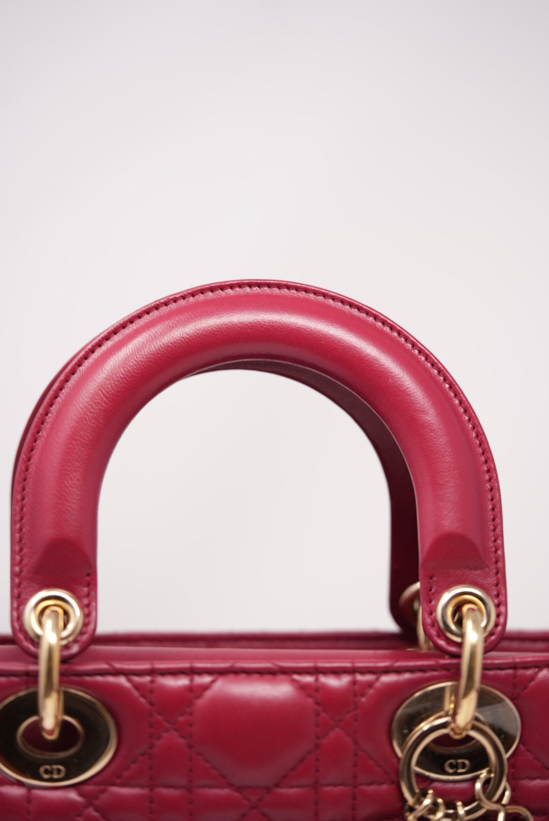 Dior 2017 Lambskin Small Lady Dior Red(Retail $8,000.00)