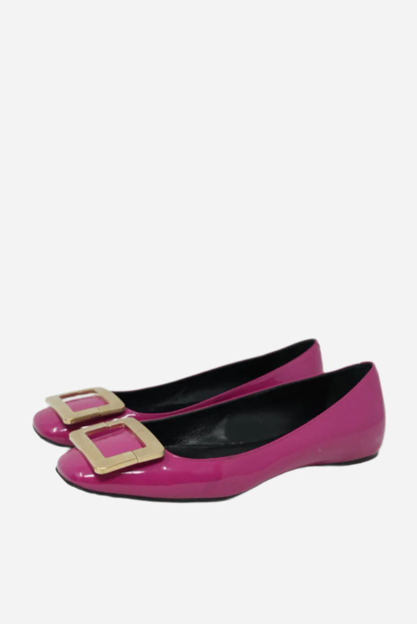 Roger Vivier Red Patent Flats Size 37