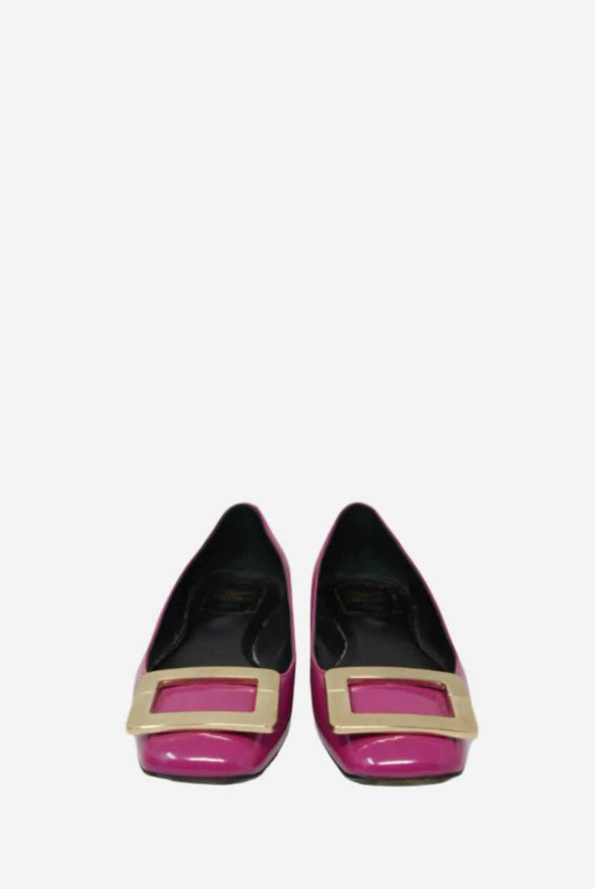 Roger Vivier Red Patent Flats Size 37