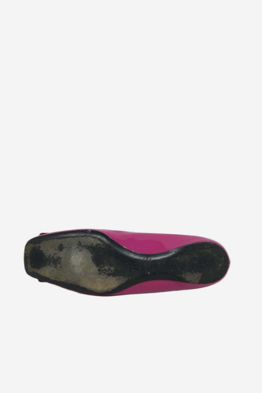 Roger Vivier Red Patent Flats Size 37