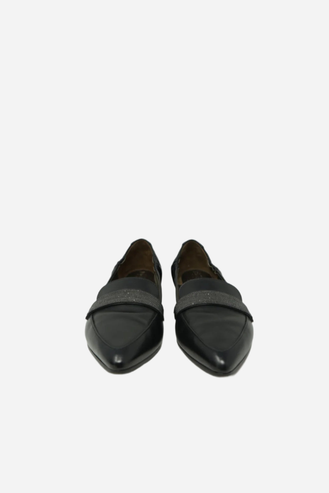 Brunello Cucinelli Black Leather Loafer
