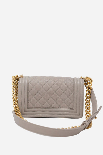Pre-Owned Chanel Boy Classic Flap Bag Caviar Small