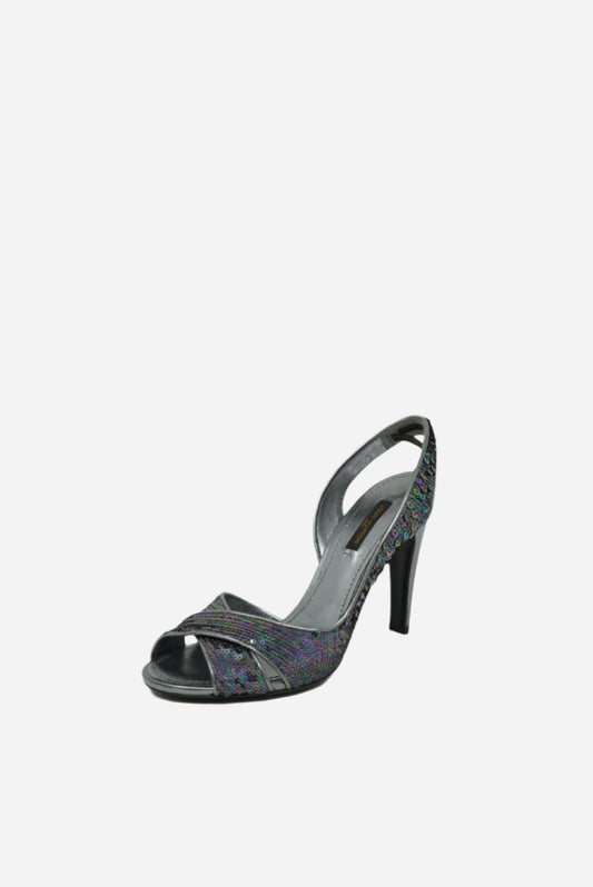Louis Vuitton Metallic Glitter Heels NW