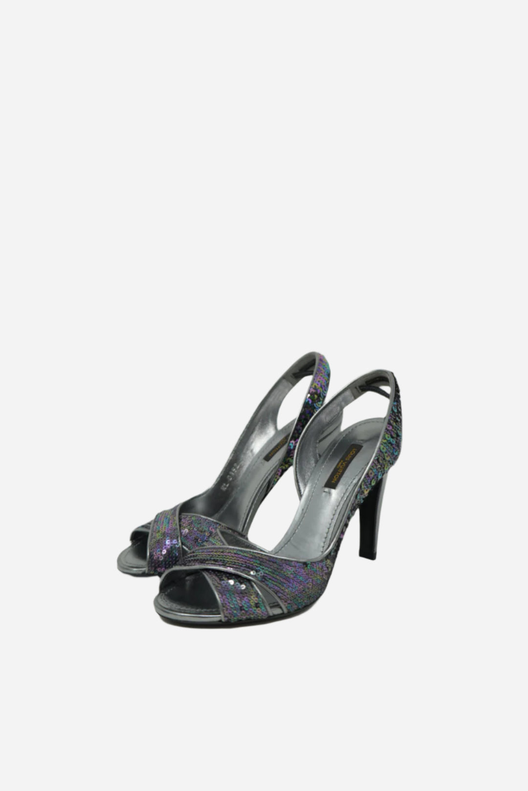 Louis Vuitton Metallic Glitter Heels NW