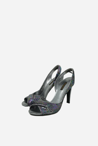 Louis Vuitton Metallic Glitter Heels NW