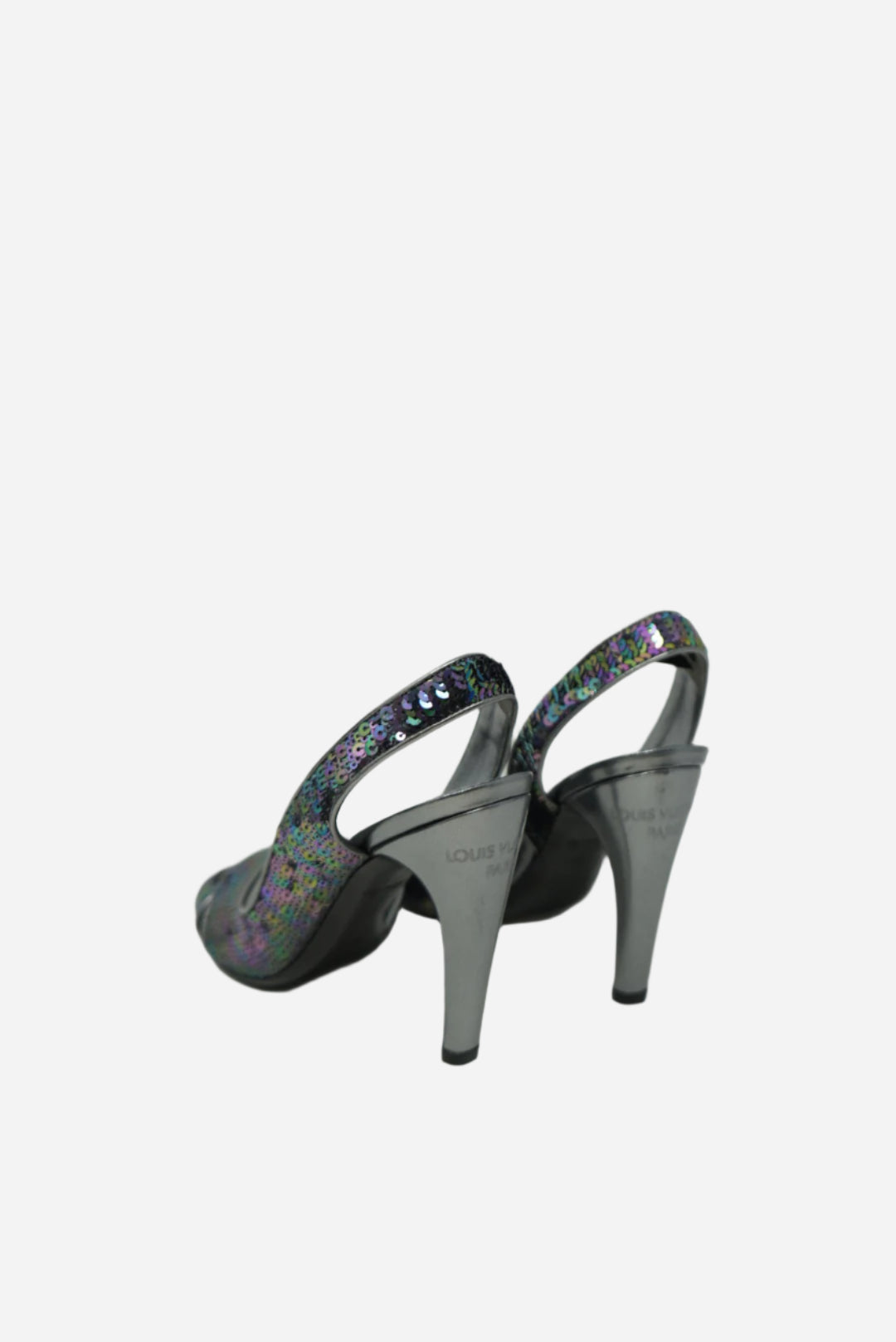 Louis Vuitton Metallic Glitter Heels NW