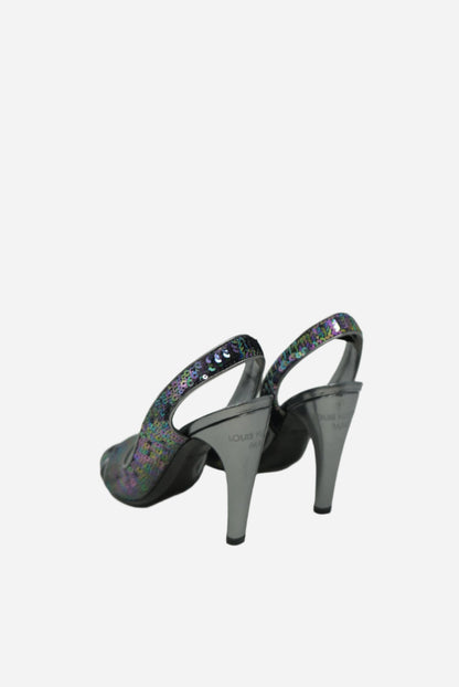 Louis Vuitton Metallic Glitter Heels NW