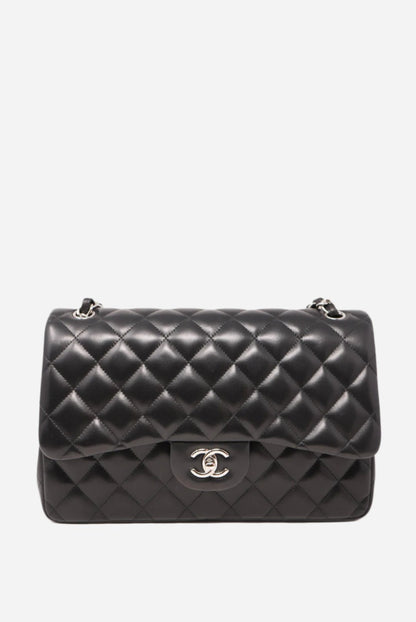 Pre-Owned CHANEL Lambskin Jumbo Double Flap Handbag（Retail $15,050.00)