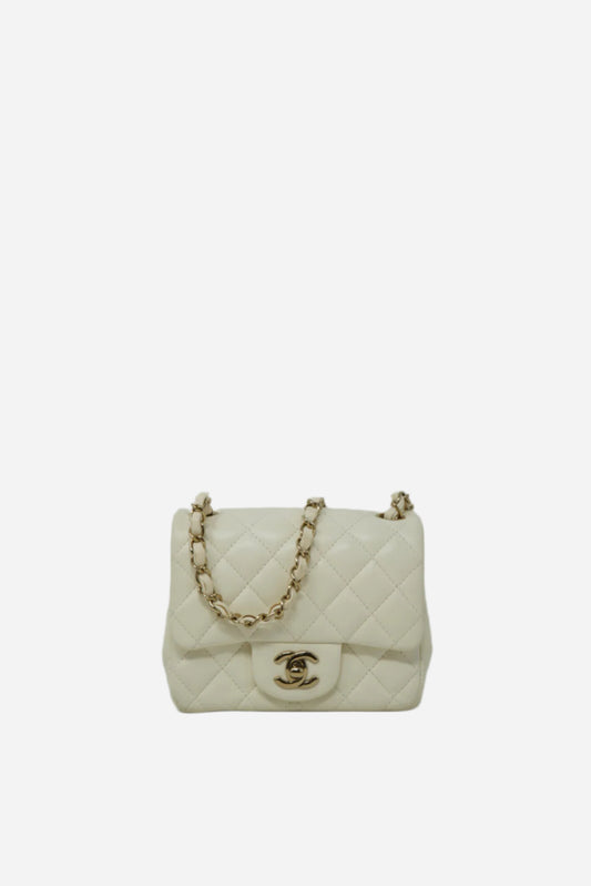 Pre-Owned Chanel Lambskin Mini Square Bag