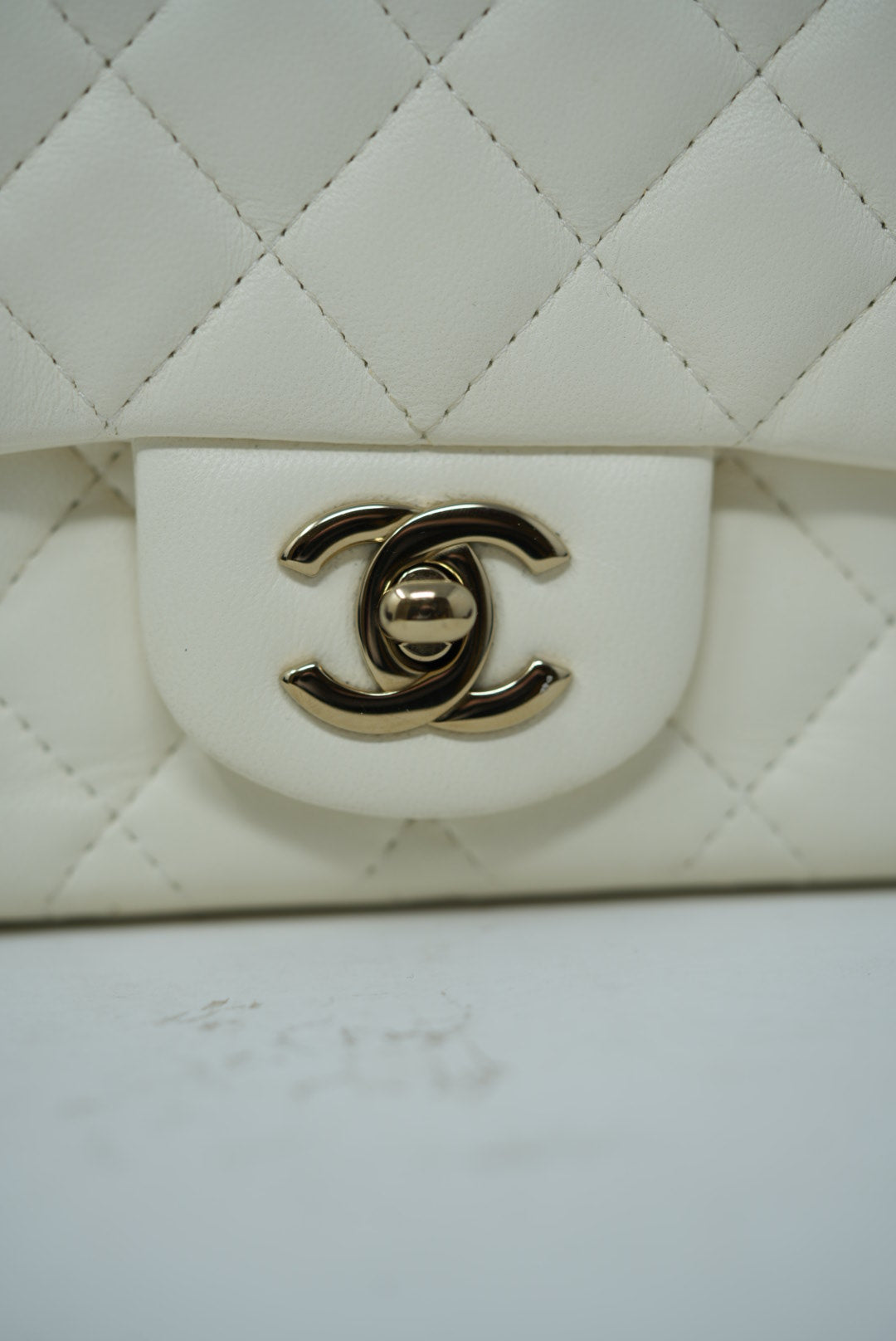 Pre-Owned Chanel Lambskin Mini Square Bag