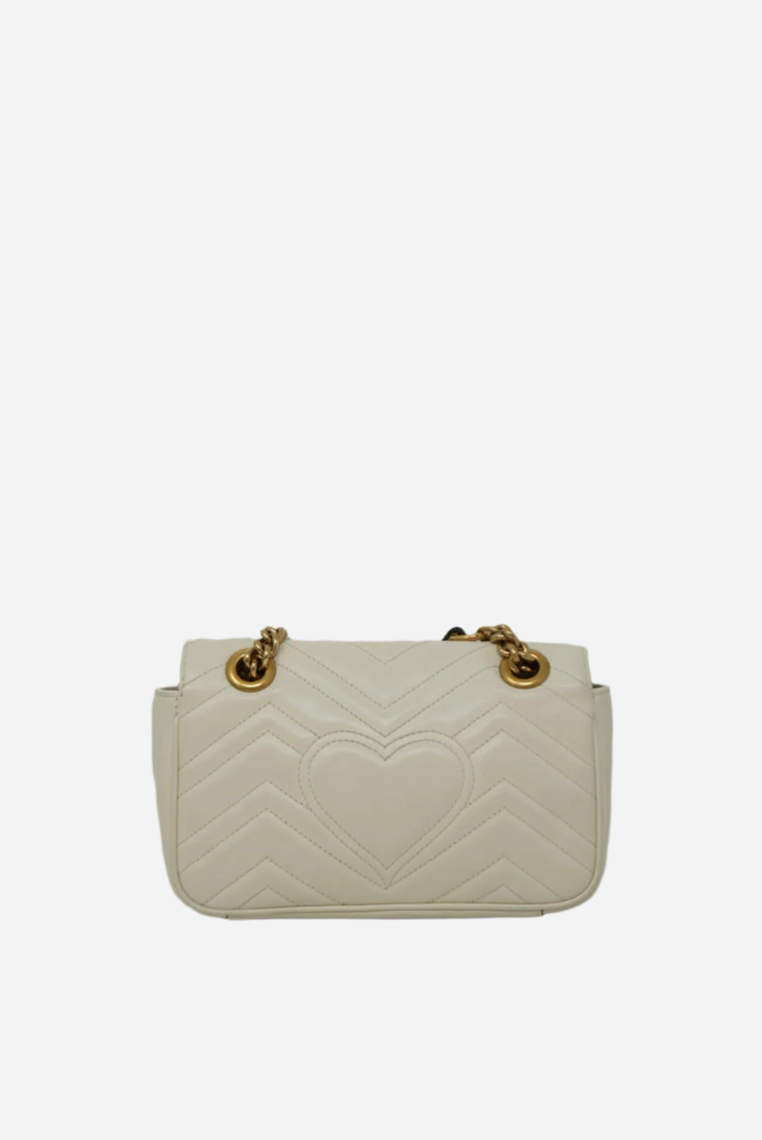 Gucci White Small Marmont Shoulder Bag