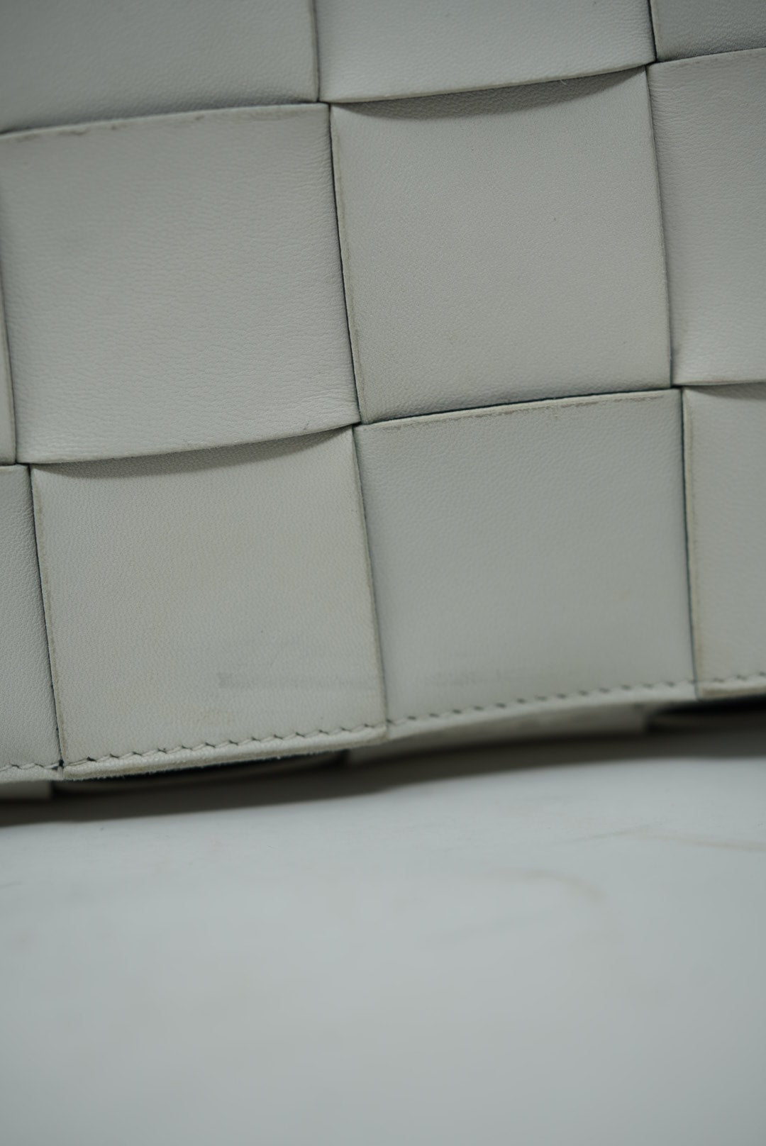 Bottega Veneta White Small Cassette Crossbody