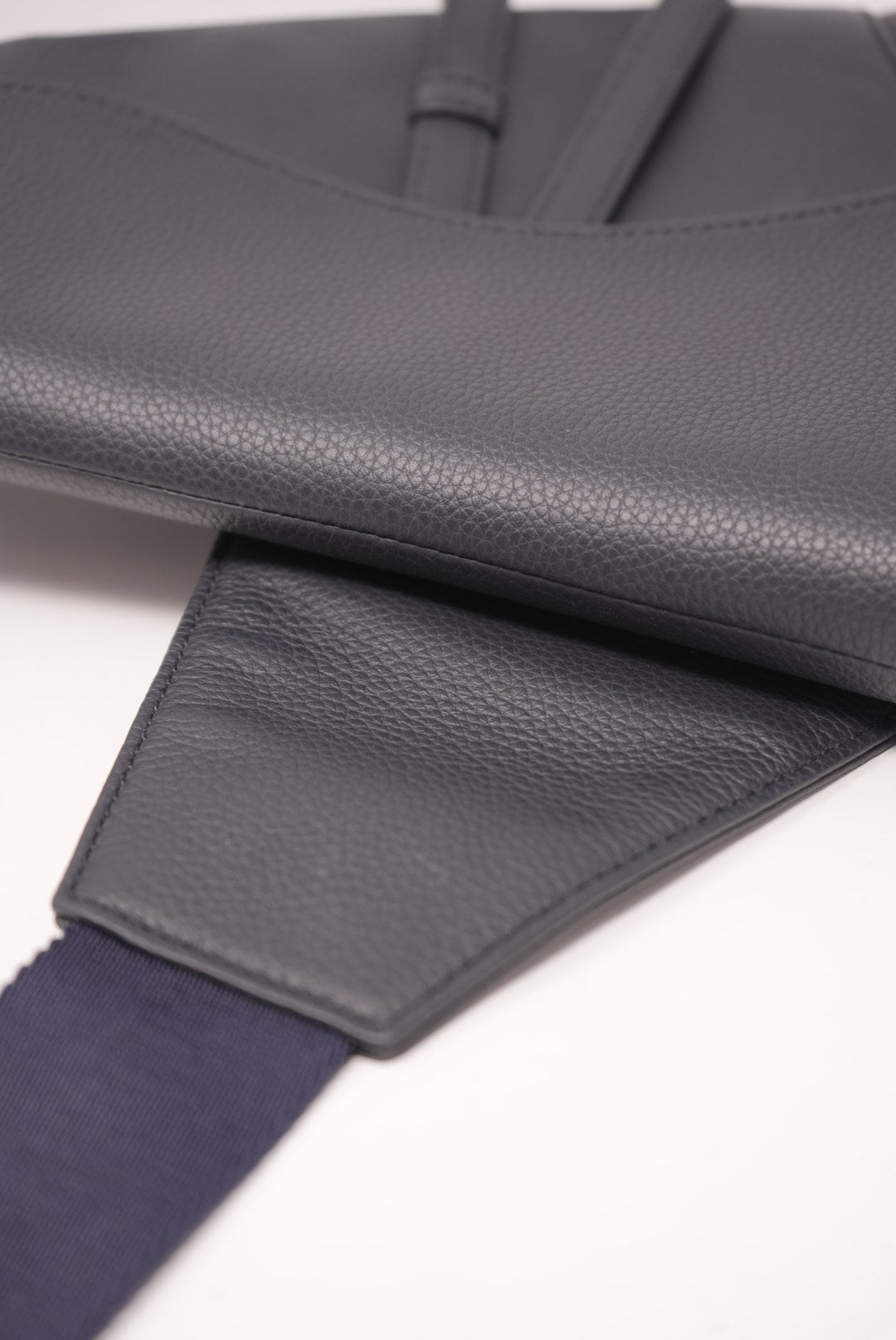 Dior Leather Men Saddle Bag Dark Grey