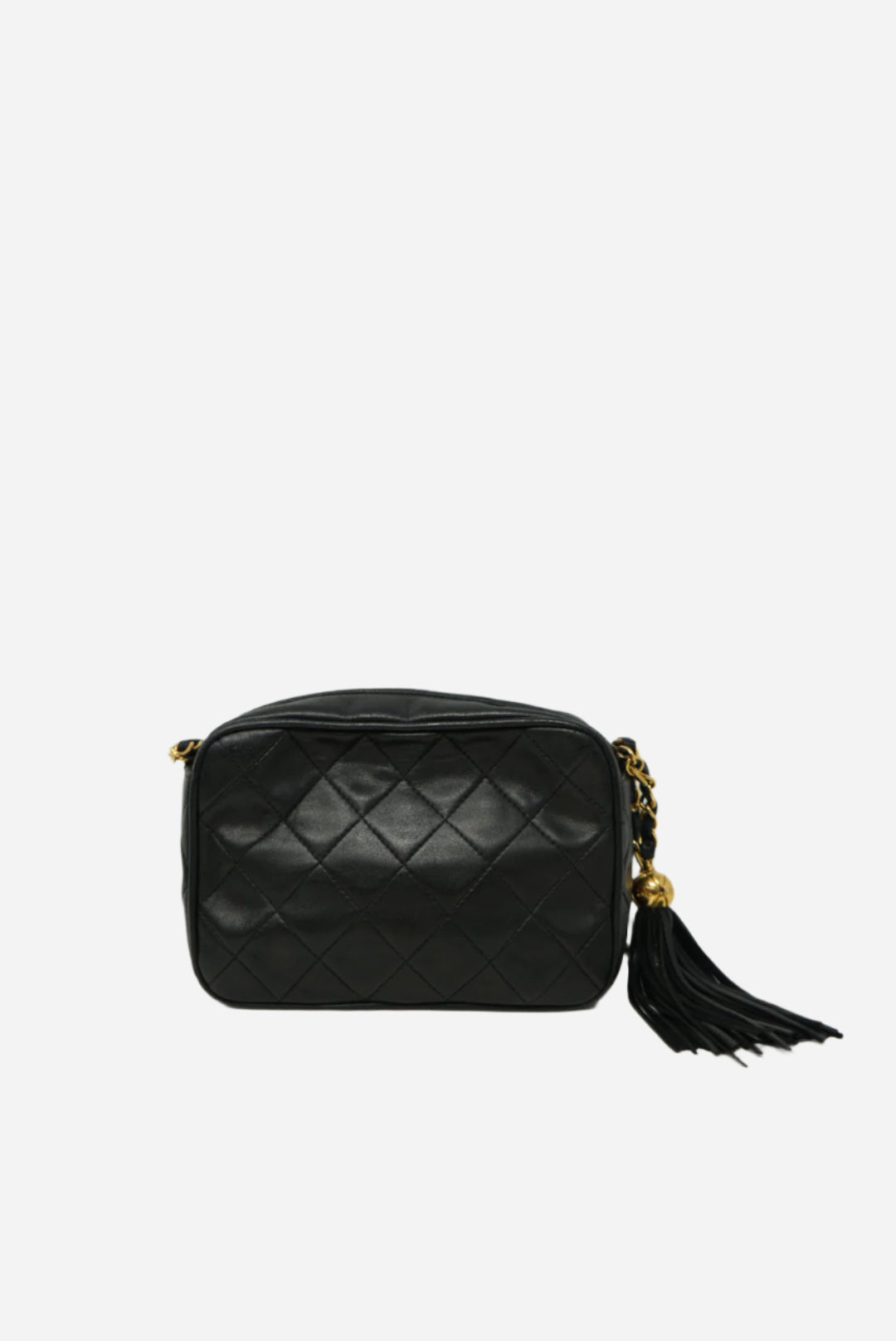 Pre-Owned Chanel Black Lambskin Camera Bag