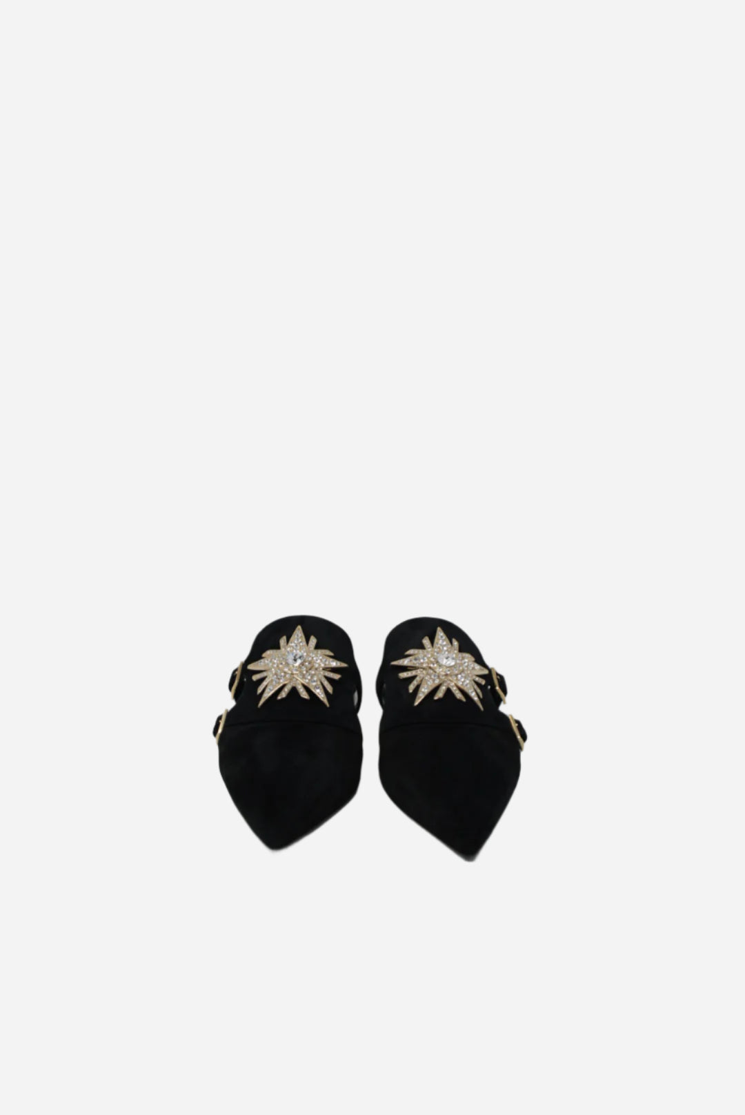 Roger Vivier Black Crystal Velvet Mule