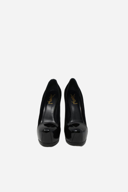 Yves Saint Laurent Velvet Heels Black