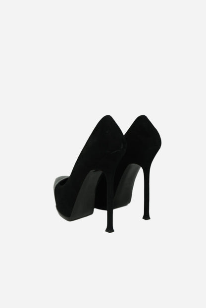 Yves Saint Laurent Velvet Heels Black