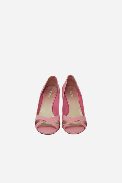 Miu Miu Leather Heels Pink