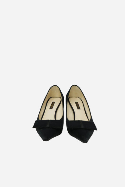Louis Vuitton Black Glitter Heels
