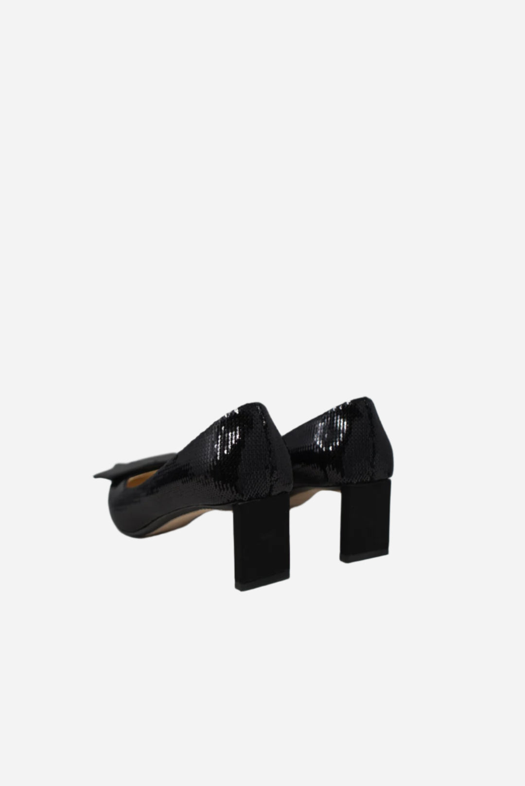 Louis Vuitton Black Glitter Heels