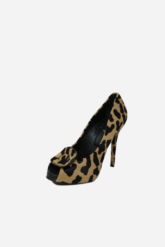 Roger Vivier Pony Hair Leopard Heels