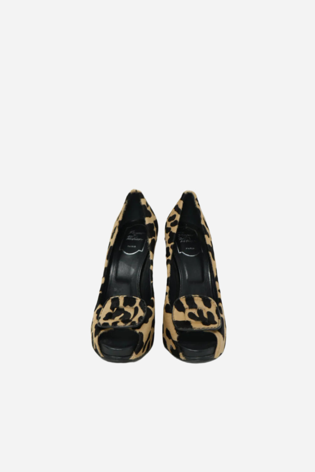 Roger Vivier Pony Hair Leopard Heels
