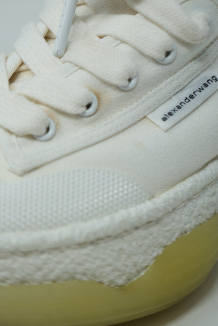 Alexander Wang White Canvas Sneakers Size 37.5