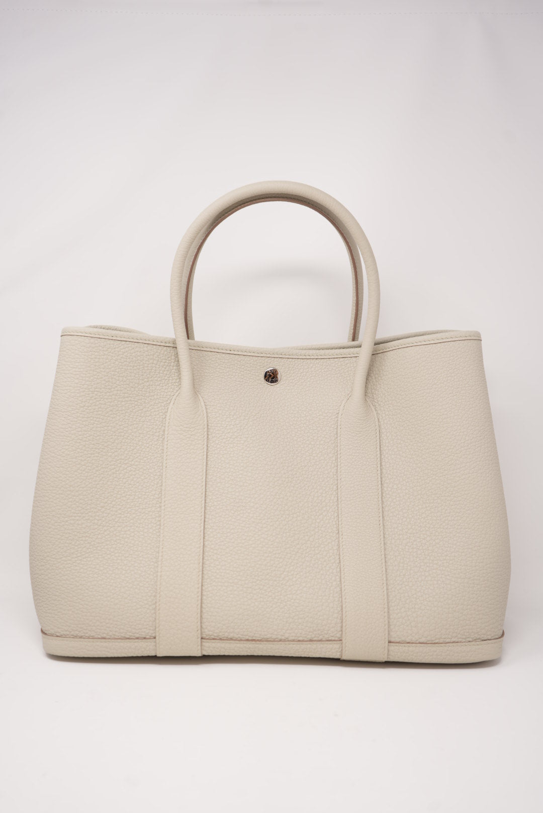 Hermes Garden Party TC Leather White