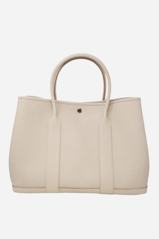 Hermes Garden Party TC Leather White