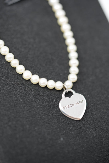 Tiffany Pearl Bracelet Silver