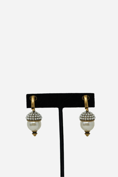Gucci Faux Pearl Feline Earrings