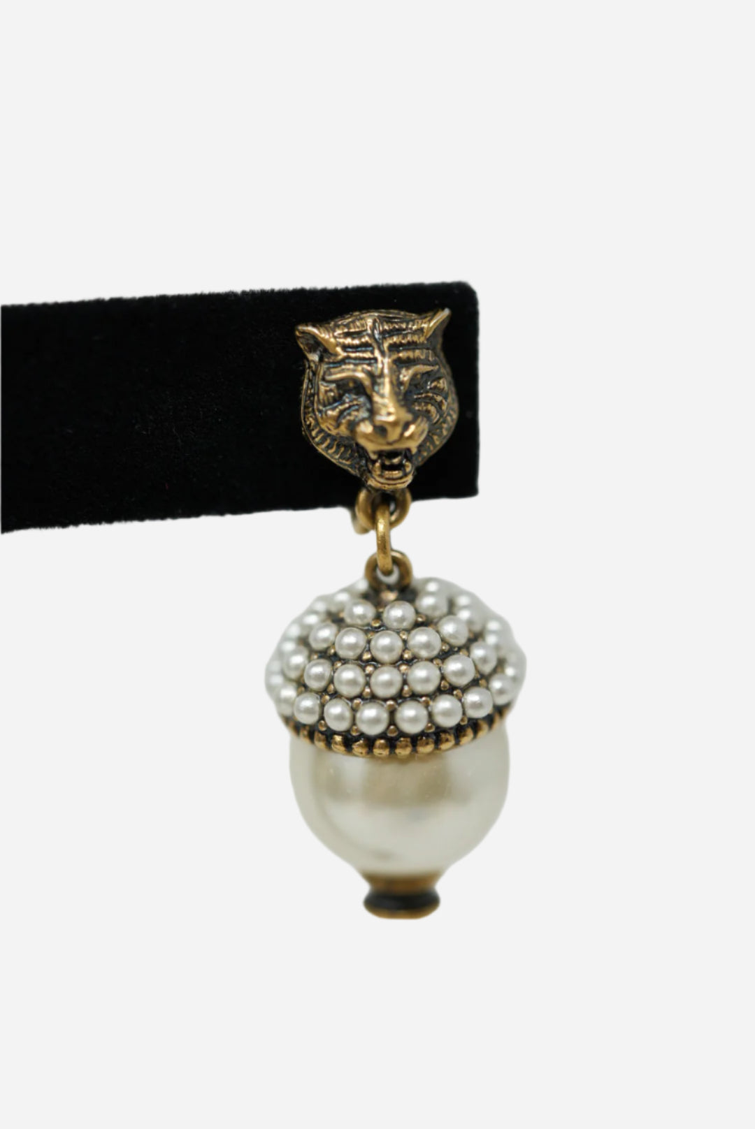 Gucci Faux Pearl Feline Earrings