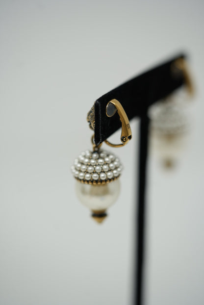 Gucci Faux Pearl Feline Earrings