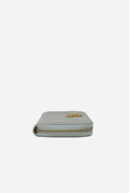 Pre-Owned Chanel 19 Lambskin Zipped Medium Wallet 2021