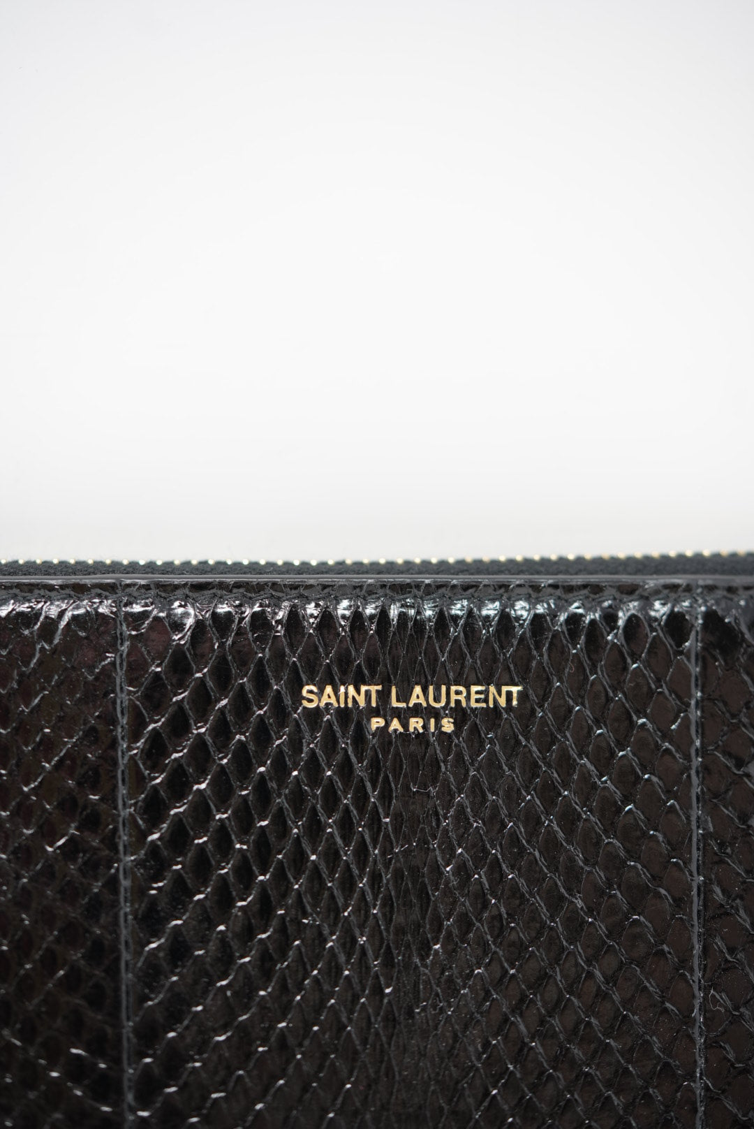 Saint Laurent Embossed Leather Chain Pouch NWT