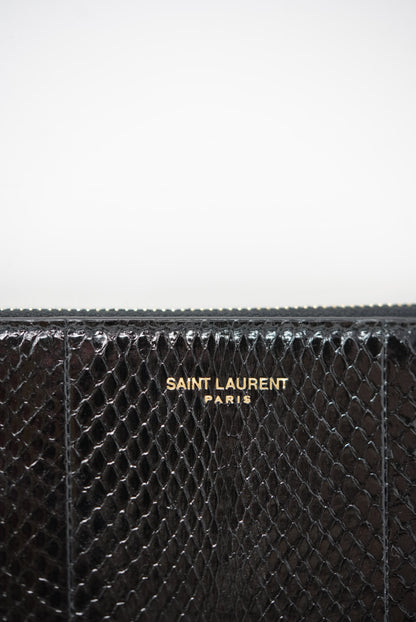 Saint Laurent Embossed Leather Chain Pouch NWT