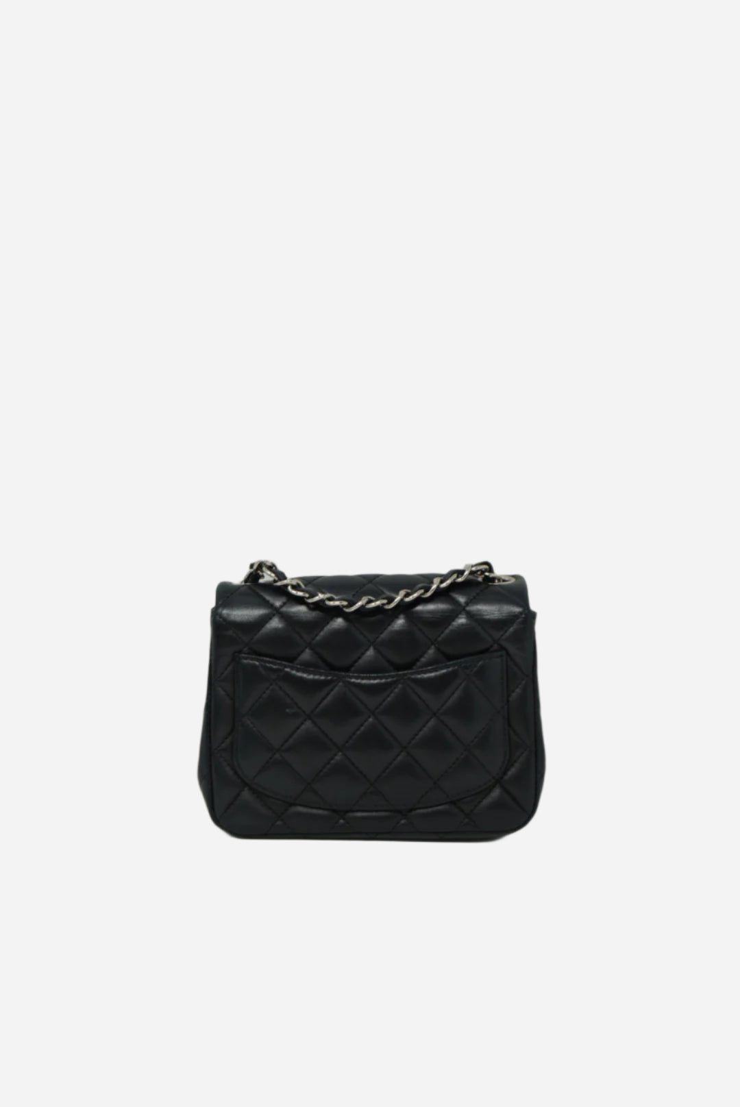 Pre-Owned Chanel Lambskin Mini Square Flap Bag 2016