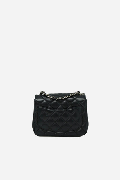 Pre-Owned Chanel Lambskin Mini Square Flap Bag 2016