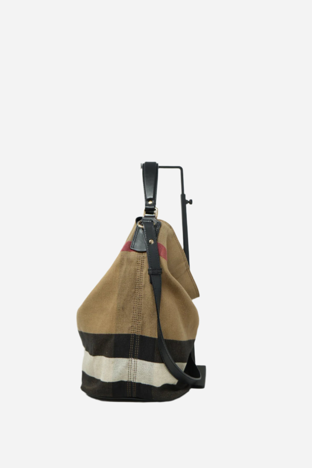 Burberry Canvas Nova Check Bucket Bag