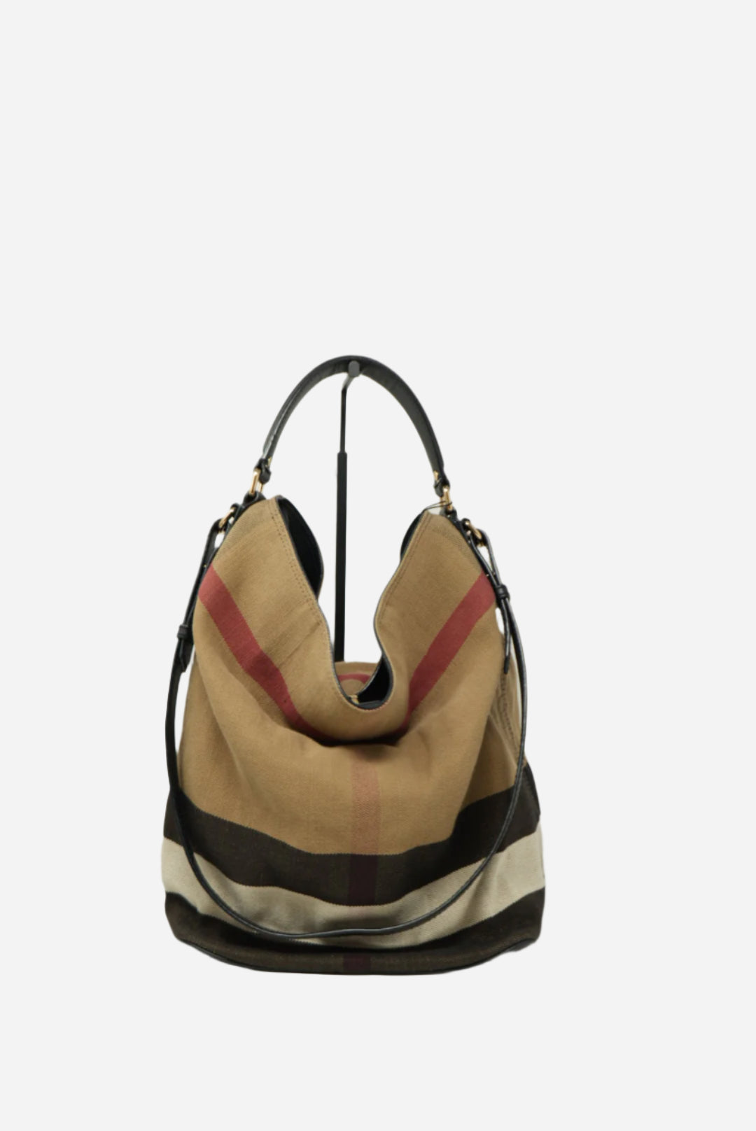 Burberry Canvas Nova Check Bucket Bag