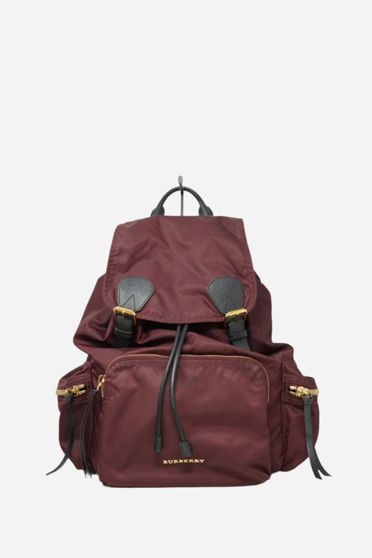 Burberry Burgundy Nylon Backpack