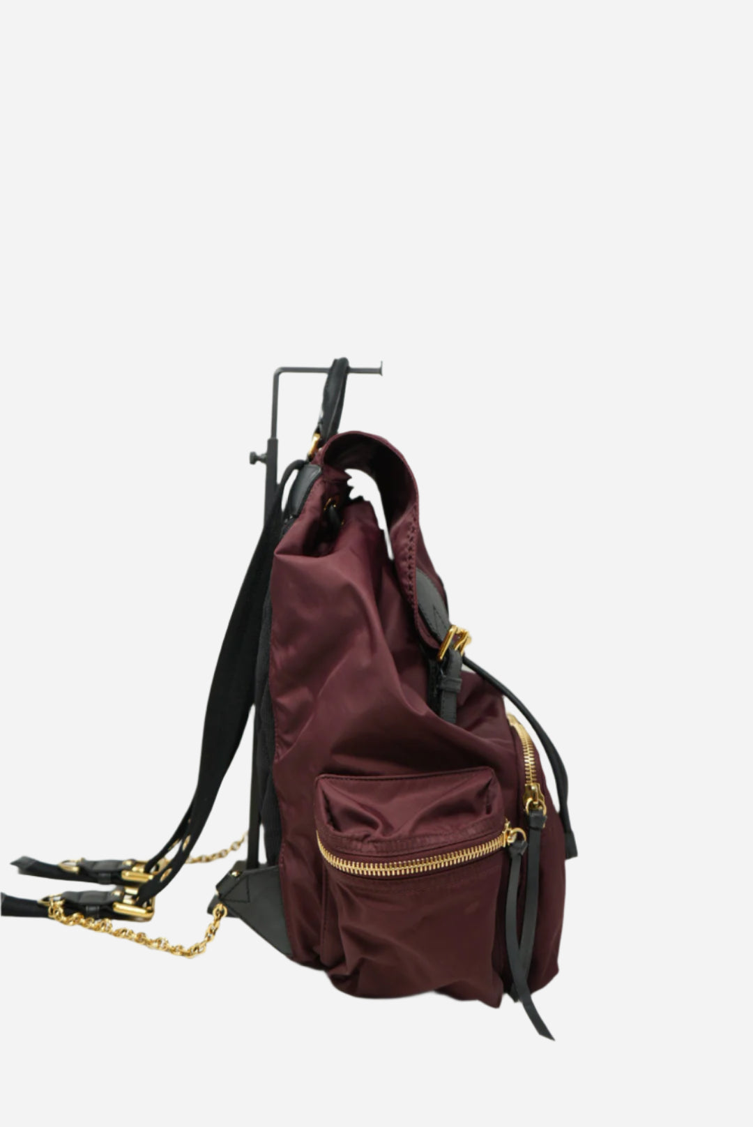 Burberry Burgundy Nylon Backpack